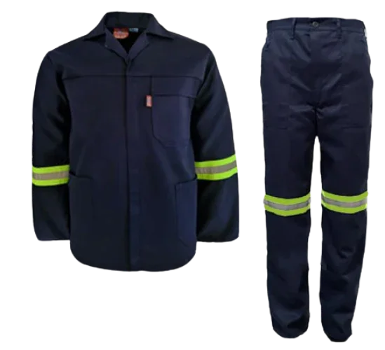 CraftPro Polycotton 2-Piece Conti Suit with Reflective Tape – Royal Blue, Orange, Navy