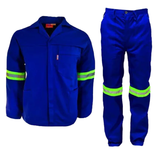 CraftPro Polycotton 2-Piece Conti Suit with Reflective Tape – Royal Blue, Orange, Navy