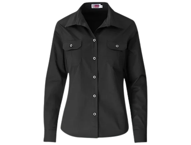 CraftPro Altitude Ladies Long Sleeve Wildstone Safari Shirt – Tailored Fit with Button Pockets and Contrast Yoke