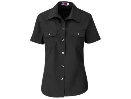 CraftPro Altitude Ladies Wildstone Short Sleeve Safari Shirt – Tailored Cotton with Button Pockets