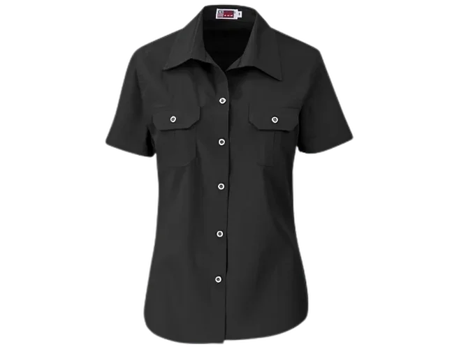 CraftPro Altitude Ladies Wildstone Short Sleeve Safari Shirt – Tailored Cotton with Button Pockets