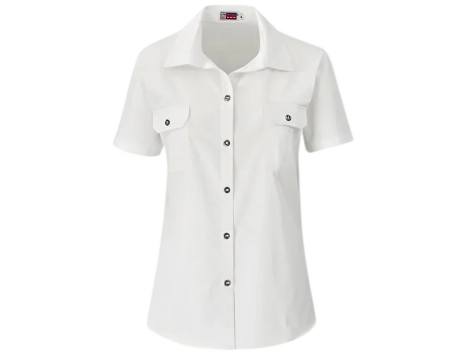 CraftPro Altitude Ladies Wildstone Short Sleeve Safari Shirt – Tailored Cotton with Button Pockets