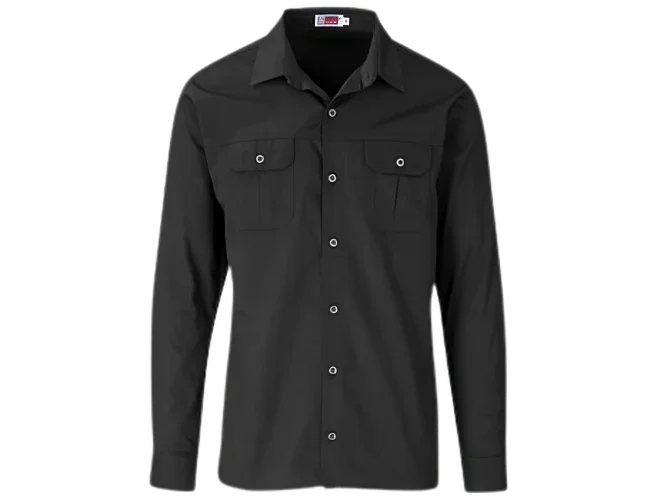 CraftPro Altitude Men’s Long Sleeve Wildstone Safari Shirt – Brushed Cotton with Buttoned Cuffs