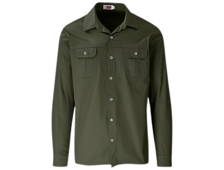 CraftPro Altitude Men’s Long Sleeve Wildstone Safari Shirt – Brushed Cotton with Buttoned Cuffs