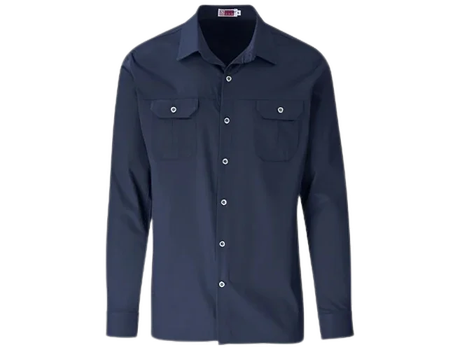 CraftPro Altitude Men’s Long Sleeve Wildstone Safari Shirt – Brushed Cotton with Buttoned Cuffs