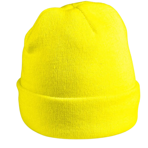 CraftPro Beacon Hi-Viz Reflective Beanie β Rib-Knit Acrylic Winter Work Hat