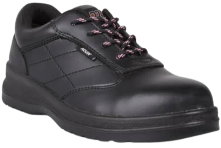 CraftPro Dot Neon Safety Shoe – Buffalo Leather with Steel Toe and Dual-Density Sole