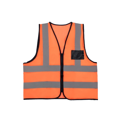 CraftPro Econo Hi-Viz Reflective Safety Vest with Zip and ID Pouch – PPE for Industrial Use