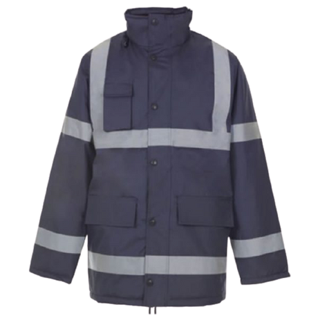 CraftPro Hi-Viz Reflective Safety Parka Jacket – Insulated with Quilted Lining and Waterproof Seams