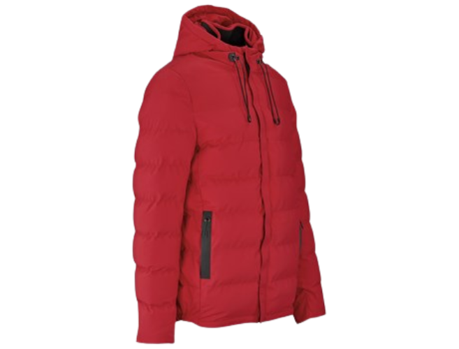 CraftPro Montana Men’s Hooded Puffer Jacket – Quilted Full-Zip with Storm Collar and Pockets