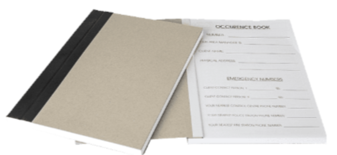 CraftPro A4 Numbered Occurrence Book β 200, 300, or 400 Pages for Security and Site Logs