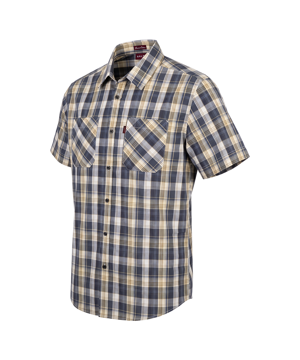 Check Bush Shirt Perfect for Outdoor Wear 100% Cotton Fabric