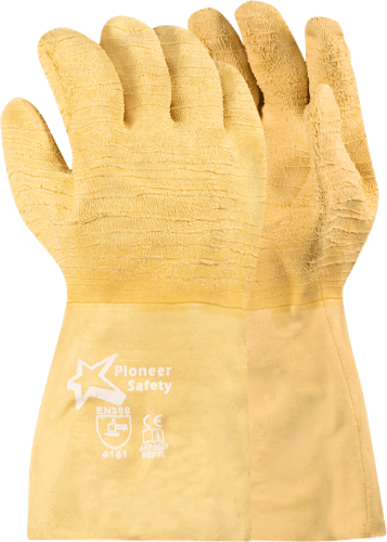 CraftPro Yellow Comarex Fully Dipped Glove with Crinkle Cuff