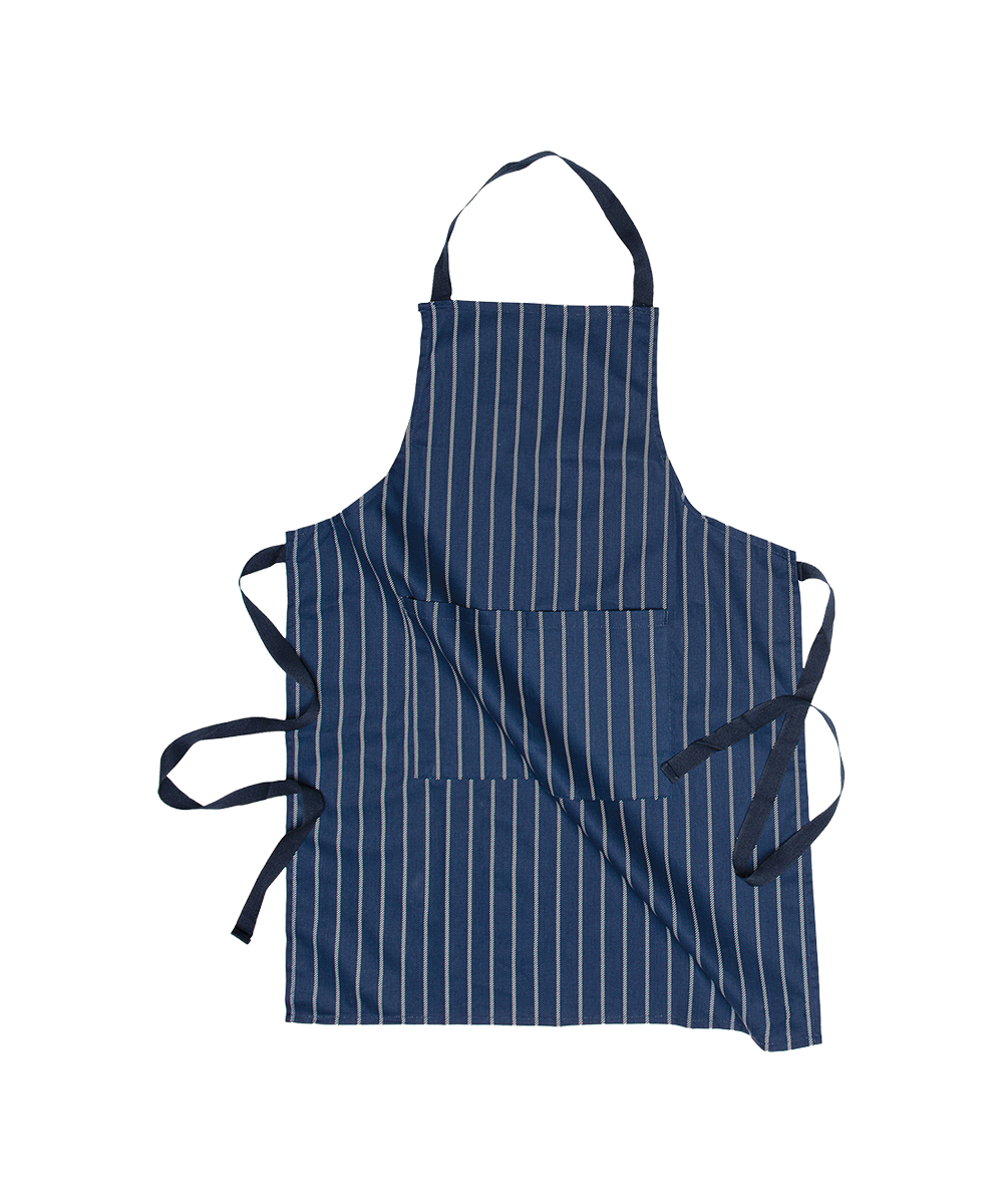 Apron Butchers Striped Navy White Workwear Apparel Chef Uniform Hospitality