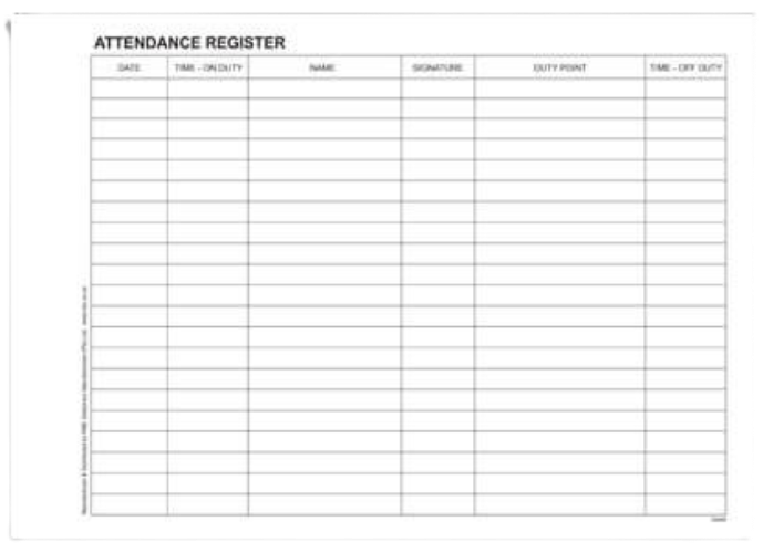 CraftPro A4 Attendance Register – 200 Pages in Landscape Format for Daily Sign-Ins