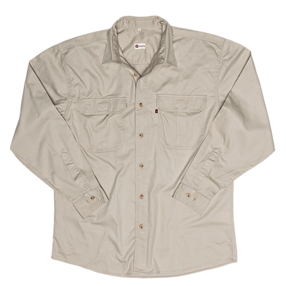 Khaki Long Sleeved Shirt-Safari Wear-Outdoor Clothing