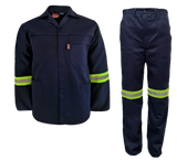 CraftPro Polycotton 2-Piece Conti Suit with Reflective Tape – Royal Blue, Orange, Navy

