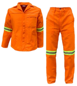 CraftPro Polycotton 2-Piece Conti Suit with Reflective Tape – Royal Blue, Orange, Navy


