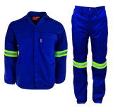 CraftPro Polycotton 2-Piece Conti Suit with Reflective Tape – Royal Blue, Orange, Navy

