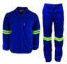 CraftPro Polycotton 2-Piece Conti Suit with Reflective Tape – Royal Blue, Orange, Navy

