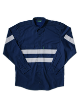 CraftPro Hi-Viz Two-Tone Long Sleeve Reflective Work Shirt with Chest Pockets

