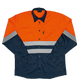 CraftPro Hi-Viz Two-Tone Long Sleeve Reflective Work Shirt with Chest Pockets

