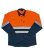 CraftPro Hi-Viz Two-Tone Long Sleeve Reflective Work Shirt with Chest Pockets

