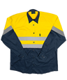 CraftPro Hi-Viz Two-Tone Long Sleeve Reflective Work Shirt with Chest Pockets

