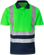 CraftPro Altitude Hi-Viz Two-Tone Reflective Golfer – Breathable Work Shirt for Visibility

