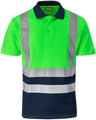 CraftPro Altitude Hi-Viz Two-Tone Reflective Golfer – Breathable Work Shirt for Visibility

