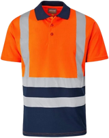 CraftPro Altitude Hi-Viz Two-Tone Reflective Golfer – Breathable Work Shirt for Visibility

