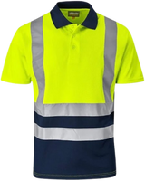CraftPro Altitude Hi-Viz Two-Tone Reflective Golfer – Breathable Work Shirt for Visibility

