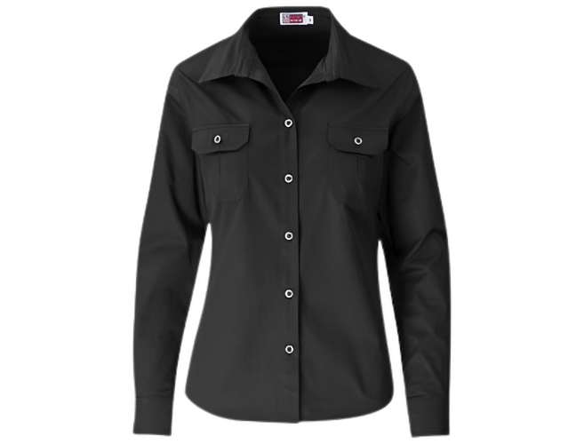 CraftPro Altitude Ladies Long Sleeve Wildstone Safari Shirt – Tailored Fit with Button Pockets and Contrast Yoke


