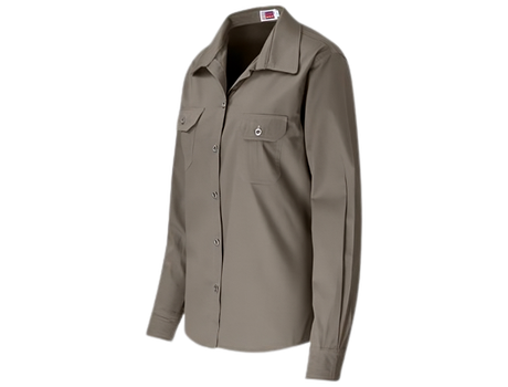 CraftPro Altitude Ladies Long Sleeve Wildstone Safari Shirt – Tailored Fit with Button Pockets and Contrast Yoke

