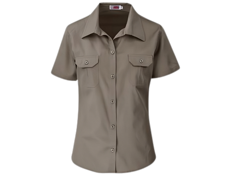 CraftPro Altitude Ladies Wildstone Short Sleeve Safari Shirt – Tailored Cotton with Button Pockets

