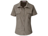 CraftPro Altitude Ladies Wildstone Short Sleeve Safari Shirt – Tailored Cotton with Button Pockets

