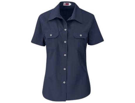 CraftPro Altitude Ladies Wildstone Short Sleeve Safari Shirt – Tailored Cotton with Button Pockets

