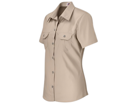 CraftPro Altitude Ladies Wildstone Short Sleeve Safari Shirt – Tailored Cotton with Button Pockets

