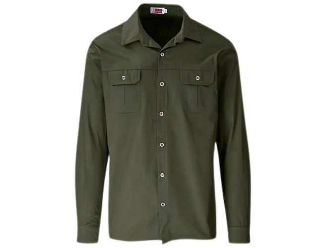 CraftPro Altitude Men’s Long Sleeve Wildstone Safari Shirt – Brushed Cotton with Buttoned Cuffs

