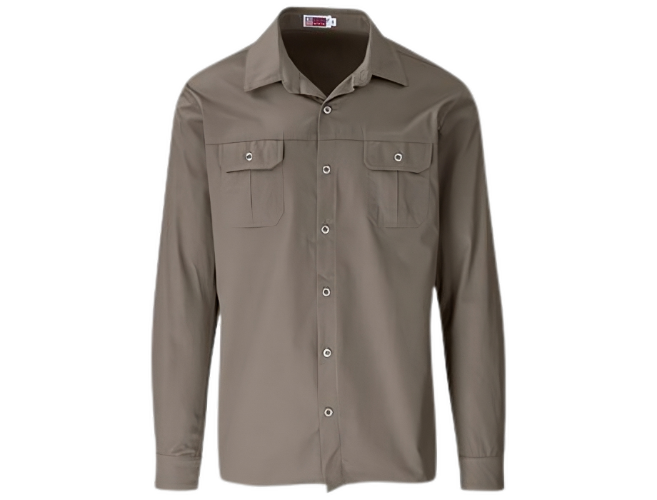 CraftPro Altitude Men’s Long Sleeve Wildstone Safari Shirt – Brushed Cotton with Buttoned Cuffs

