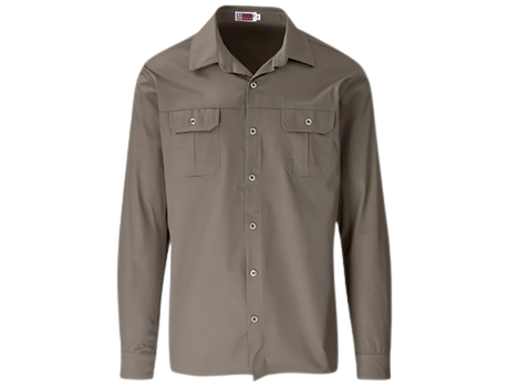 CraftPro Altitude Men’s Long Sleeve Wildstone Safari Shirt – Brushed Cotton with Buttoned Cuffs

