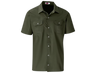 CraftPro Altitude Men’s Wildstone Safari Shirt – Short Sleeve Cotton Twill with Button Pockets

