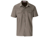 CraftPro Altitude Men’s Wildstone Safari Shirt – Short Sleeve Cotton Twill with Button Pockets

