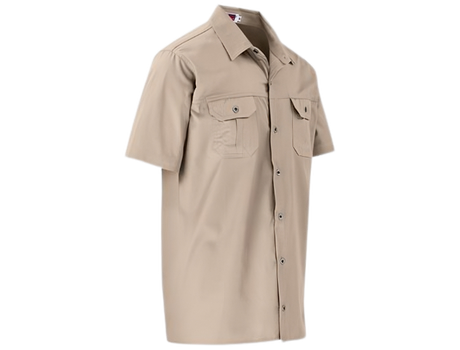CraftPro Altitude Men’s Wildstone Safari Shirt – Short Sleeve Cotton Twill with Button Pockets

