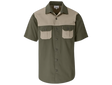 CraftPro Altitude Short Sleeve 2-Tone Bush Shirt – Cotton Twill with Contrast Yoke and Button Pockets

