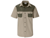 CraftPro Altitude Short Sleeve 2-Tone Bush Shirt – Cotton Twill with Contrast Yoke and Button Pockets

