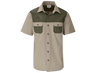 CraftPro Altitude Short Sleeve 2-Tone Bush Shirt – Cotton Twill with Contrast Yoke and Button Pockets

