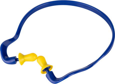 Banded Reusable Earplug – Blue/Yellow Noise Protection with Flexible Band – CraftPro


