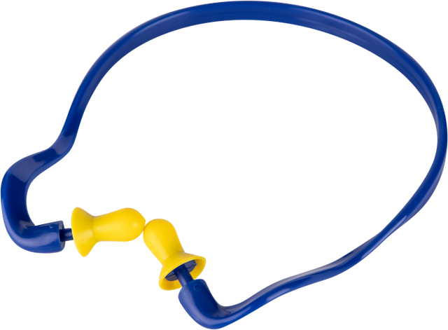 Banded Reusable Earplug – Blue/Yellow Noise Protection with Flexible Band – CraftPro

