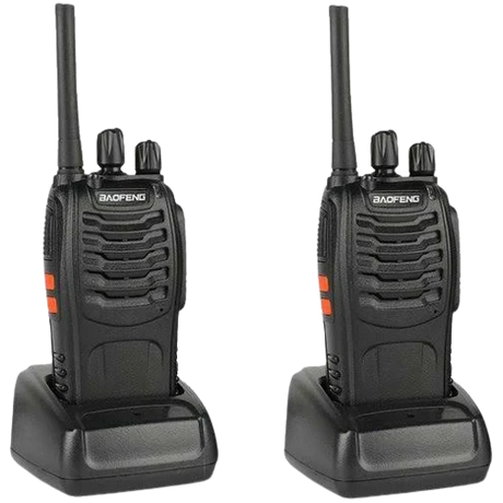 CraftPro Baofeng BF-888S Two-Way Radio Set – 3km Range, LED Flashlight, Rechargeable

